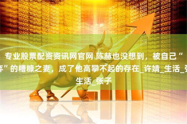 专业股票配资资讯网官网 陈赫也没想到，被自己“抛弃”的糟糠之妻，成了他高攀不起的存在_许婧_生活_张子